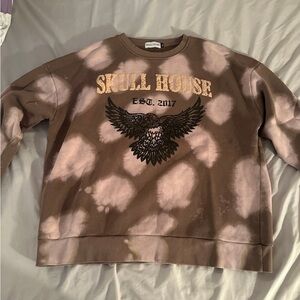 Brown Tie-Dye Sweatshirt